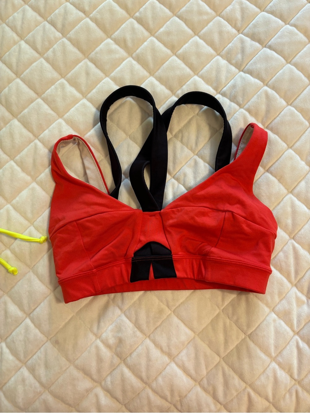 Jo & Jax Red Sports Bra with Black Strappy Back